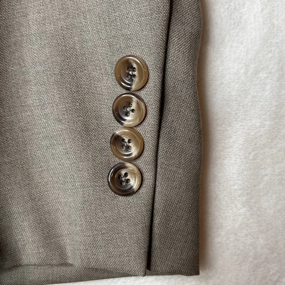 Jos A Banks Blazer 46R Gray Brown 100%‎ Wool 2 Button Single Vent Jacket Casual